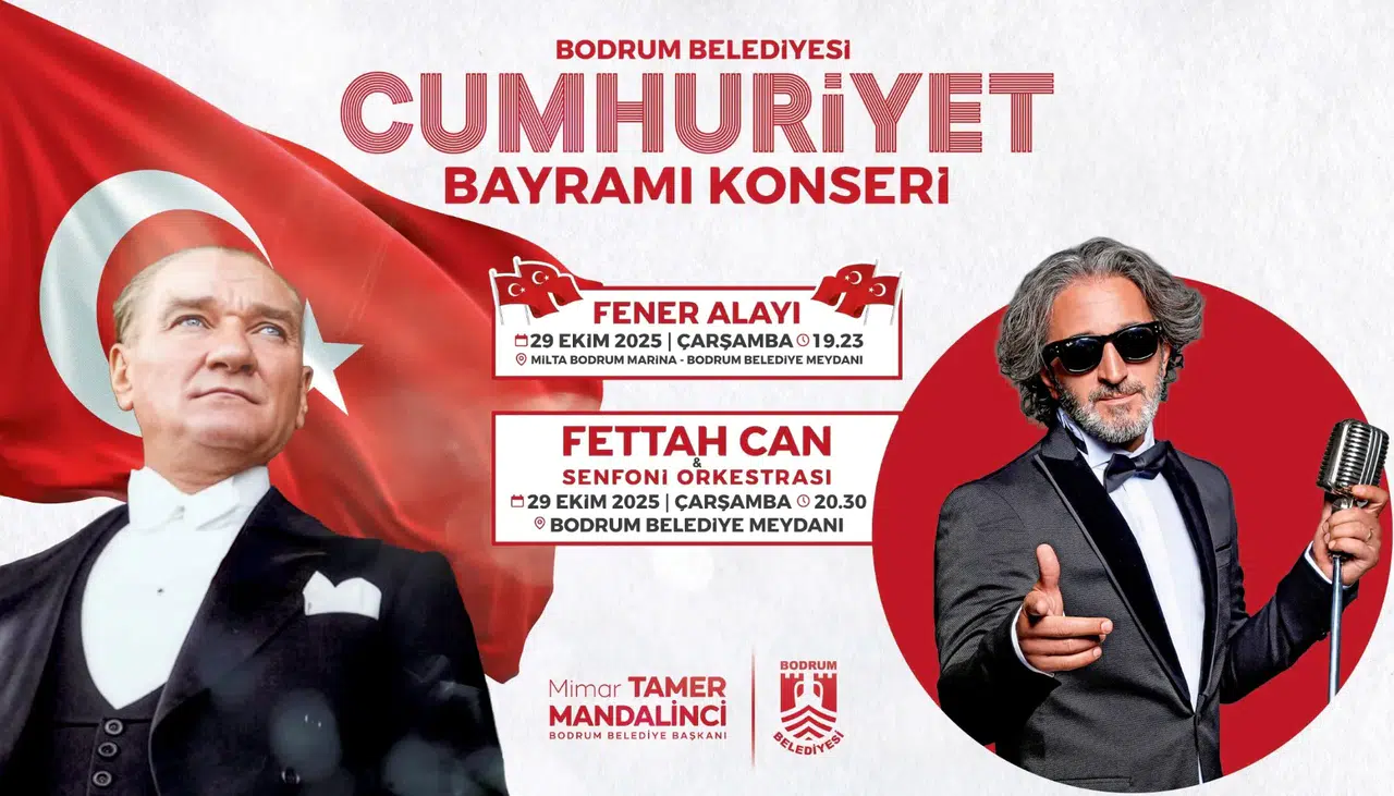 Bodrum'da Cumhuriyet Bayramı Coşkusu; Fettah Can Konseri ile Başlayacak!