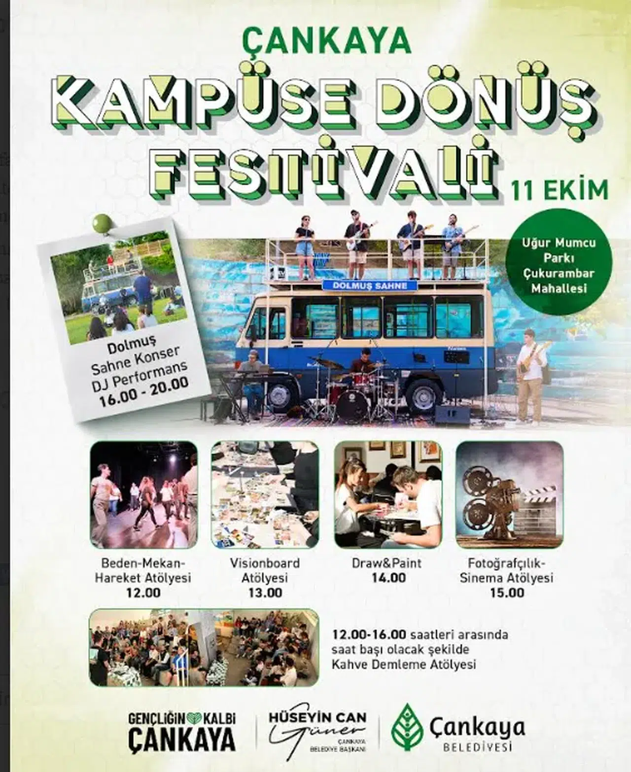 Çankaya'da Gençlere Ücretsiz Enerji Dolu "Kampüse Dönüş Festivali" 11 Ekim'de Başlıyor!