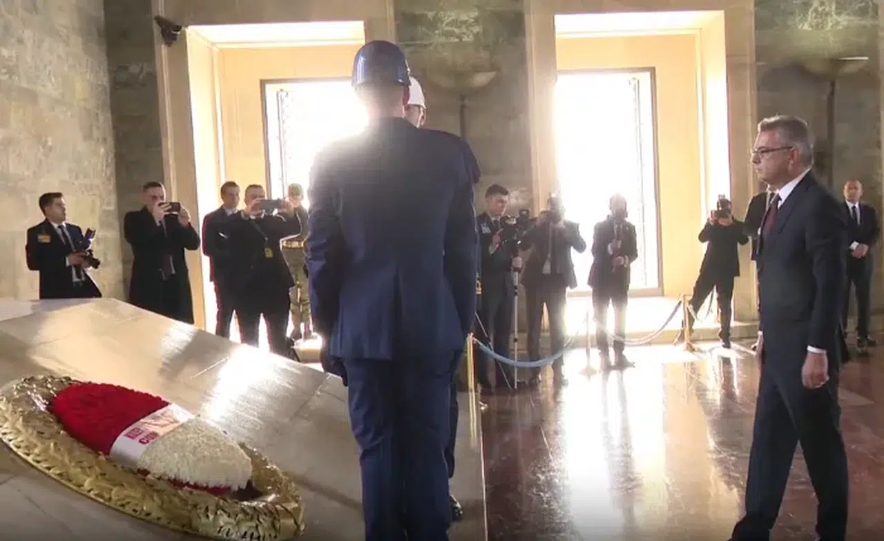 KKTC Cumhurbaşkanı Erhürman, Ankara'daki ziyaretine Anıtkabir ile başladı