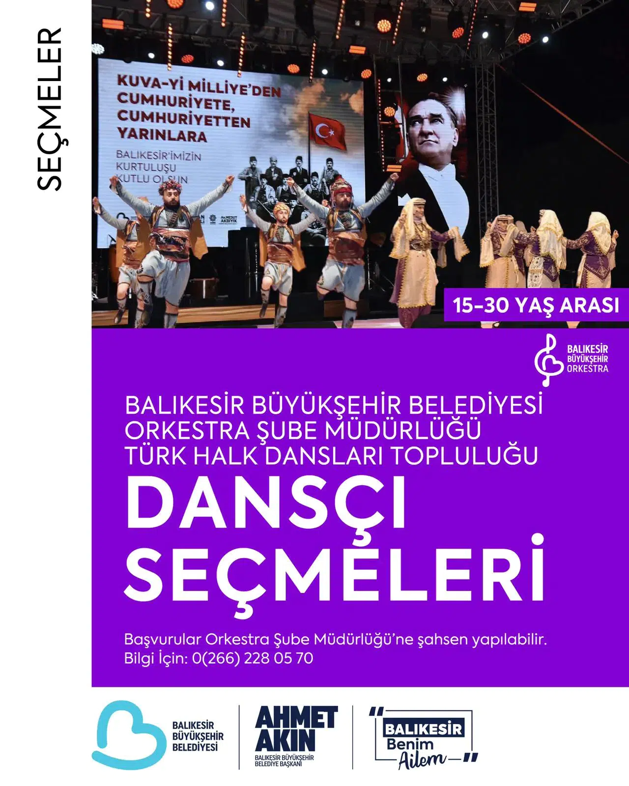 Balıkesir'de Türk Halk Dansları İçin Dansçı Seçmeleri Başlıyor!