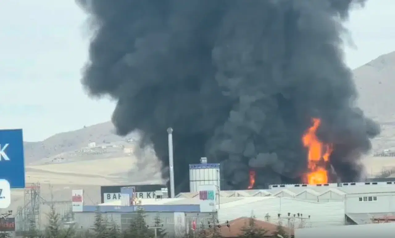 Kırıkkale OSB'deki kimyasal fabrikasında büyük yangın