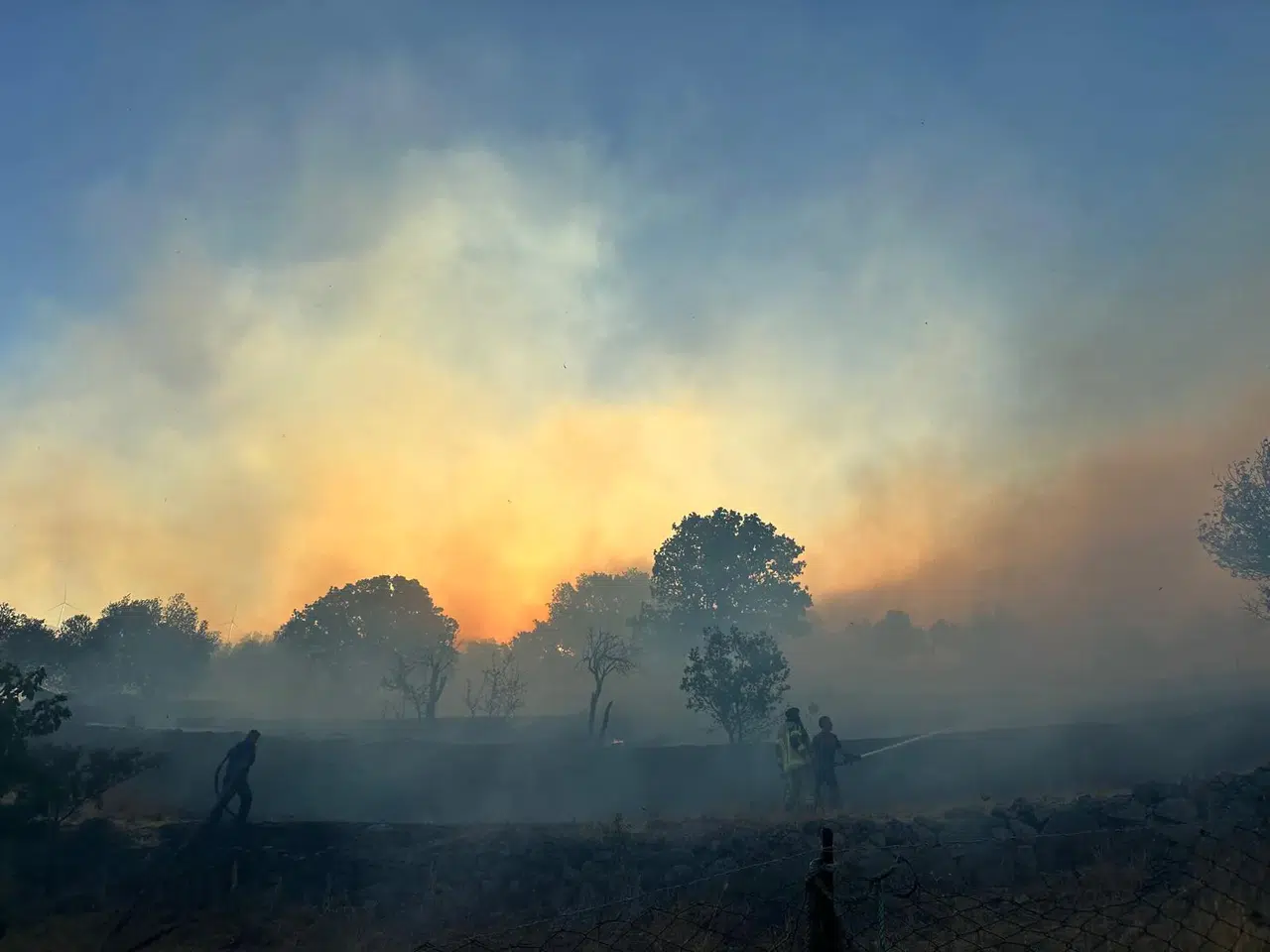Dikili'de Gece Yarısı Yükselen Yangın, 7 Evi Ateşe Kordü ve Tahliye Gerçekleşti