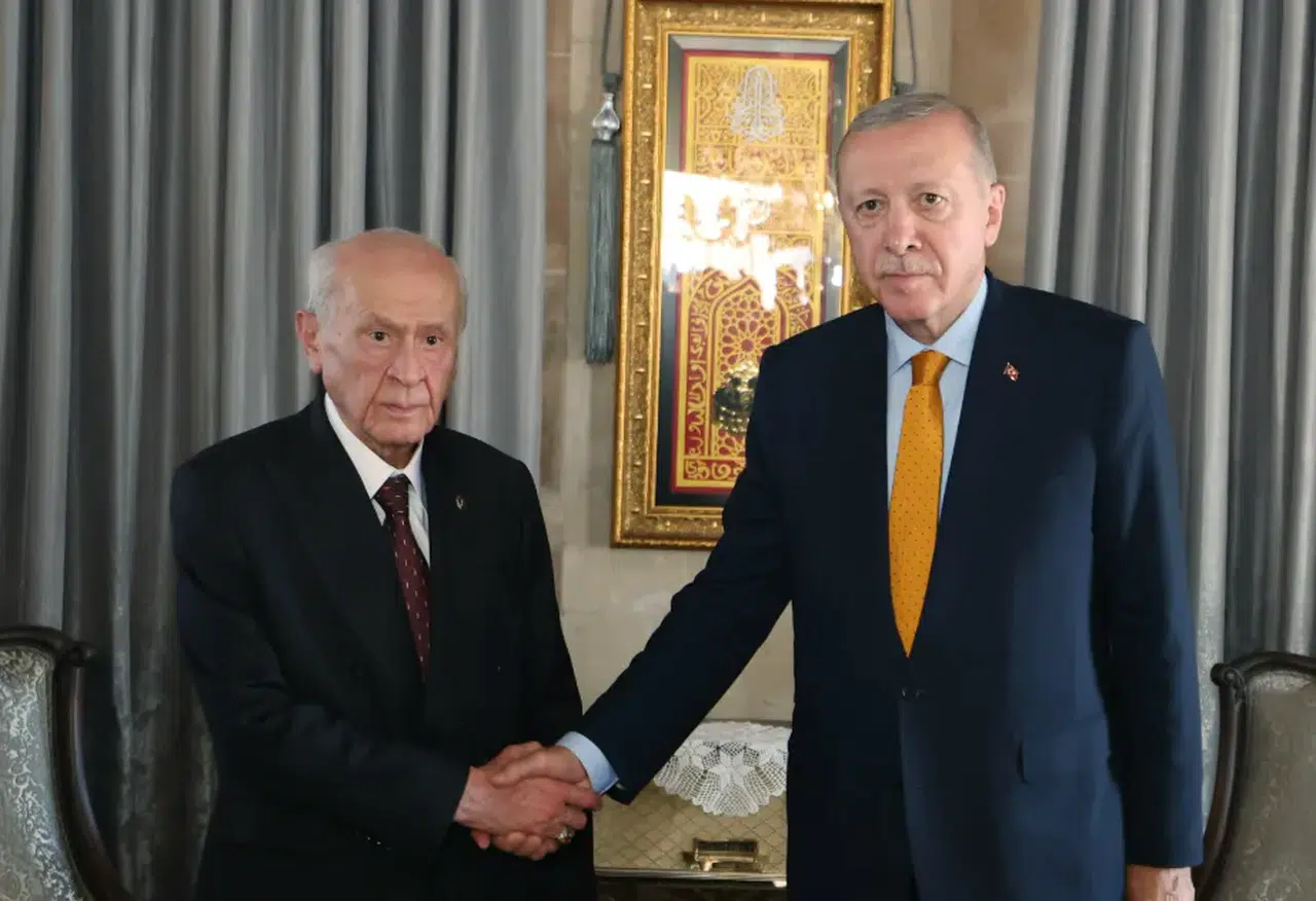 Cumhurbaşkanı Erdoğan, Malazgirt Zaferi etkinlikleri sonrası Devlet Bahçeli’yi ziyaret etti