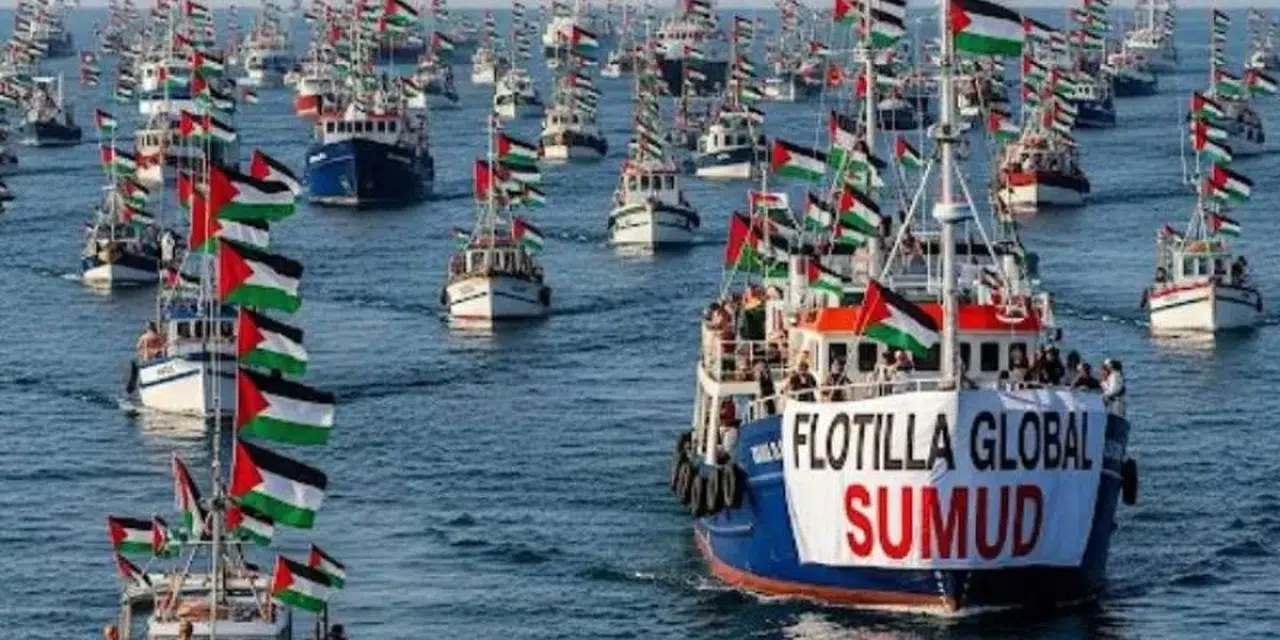 Gazze’ye yardım için yola çıkan Küresel Sumud Filosu, drone saldırısına rağmen kararlılıkla devam ediyor