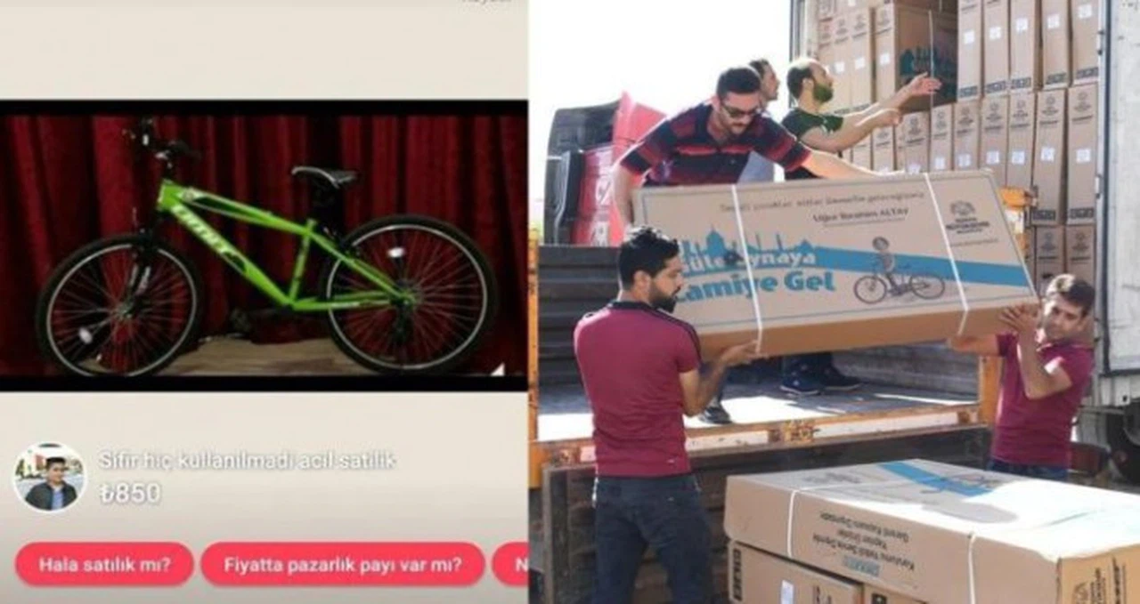 Namaz kılıp alınan bisikletler satılığa çıkarıldı