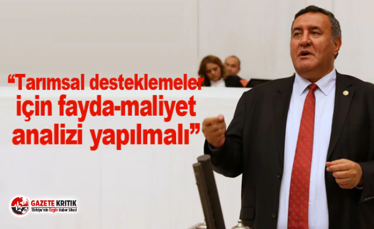 Gürer: “Tarımsal desteklemeler için fayda-maliyet analizi yapılmalı”