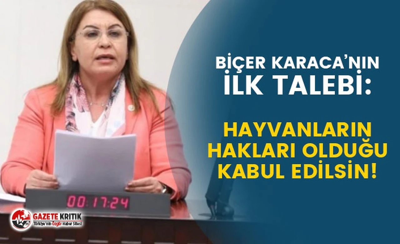 GÜLİZAR BİÇER KARACA: SİYASET ÜSTÜ BİR ANLAYIŞLA HAYVAN DOSTLARIMIZIN HAKLARINI YASAL STATÜYE KAVUŞTURMALIYIZ