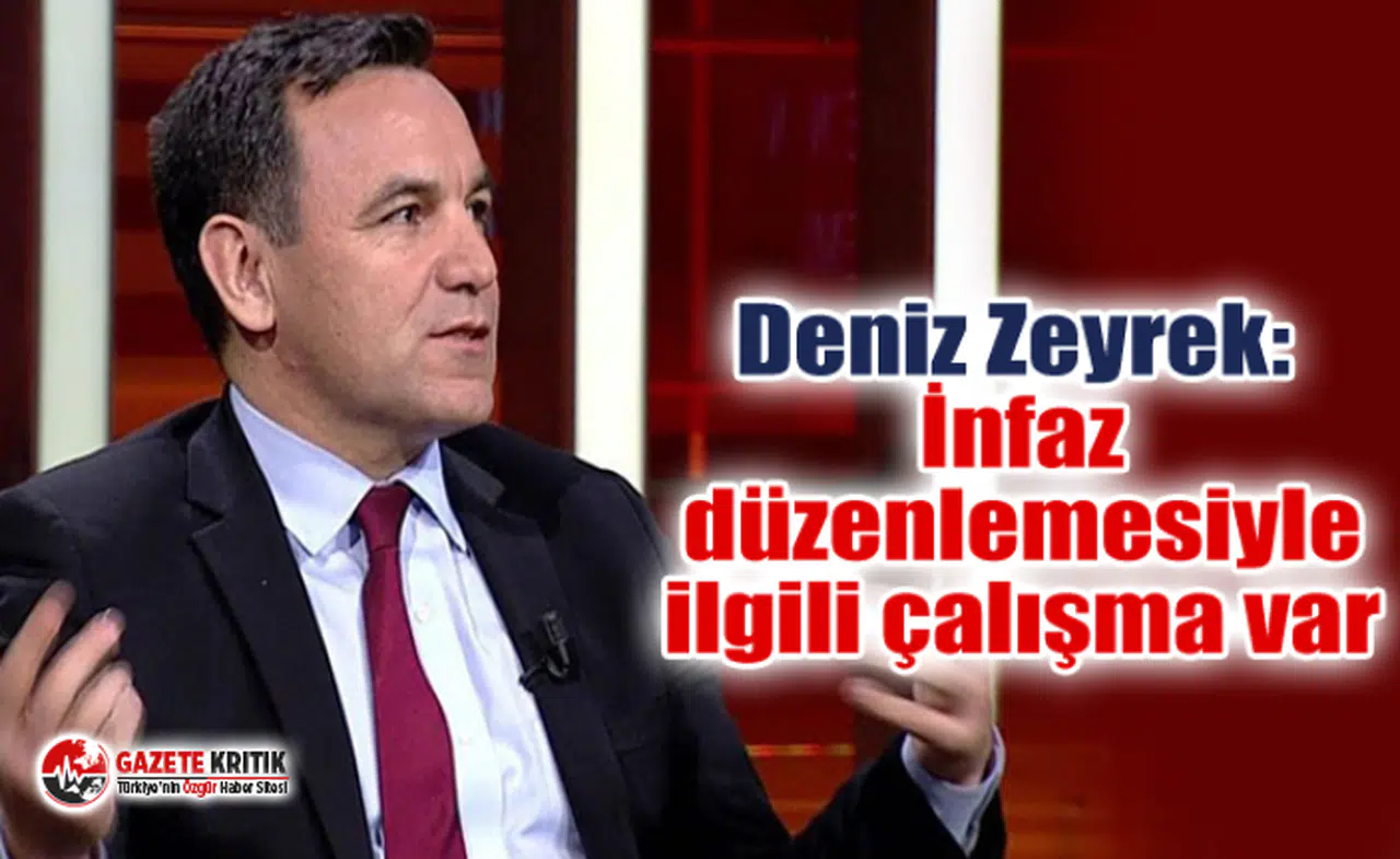 Deniz Zeyrek: İnfaz düzenlemesiyle ilgili çalışma var