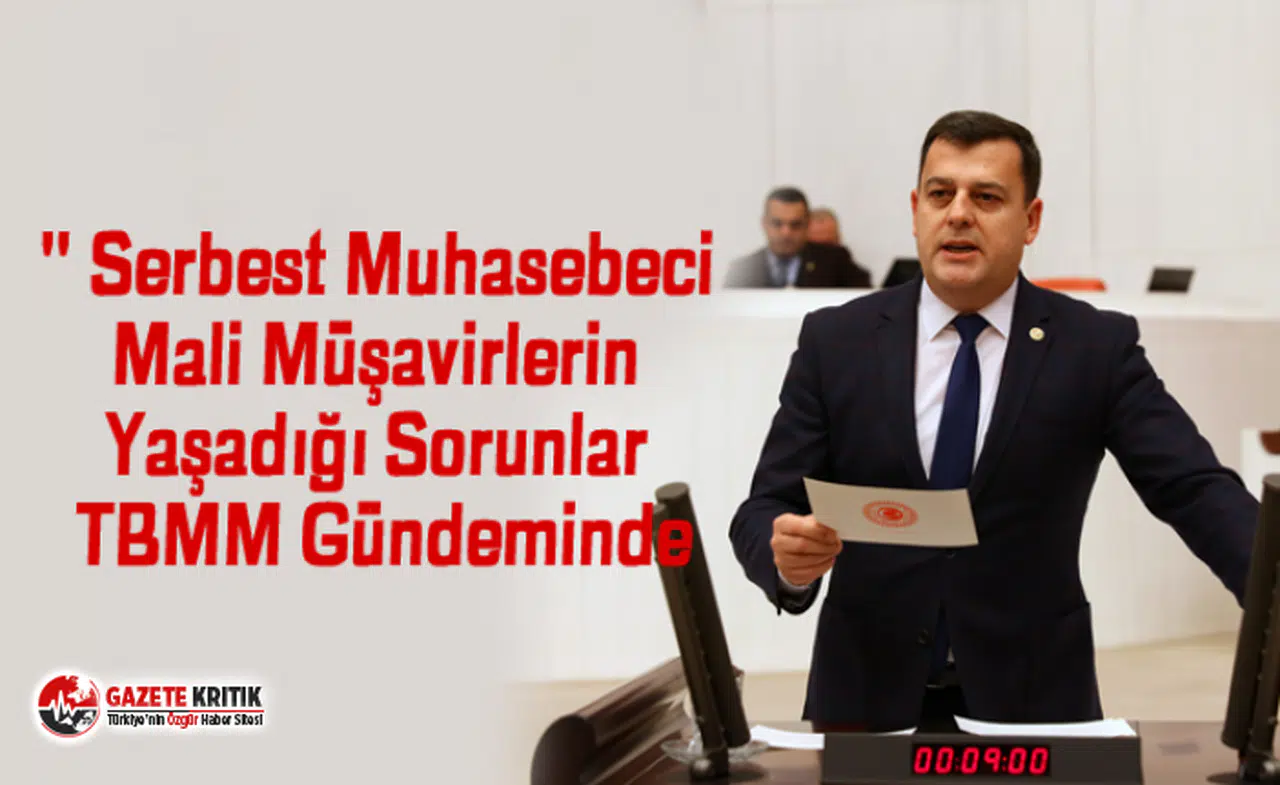 VECDİ GÜNDOĞDU MALİ MÜŞAVİRLERİN SORUNLARINI ARAŞTIRMA ÖNERGESİ İLE TBMM'YE TAŞIDI