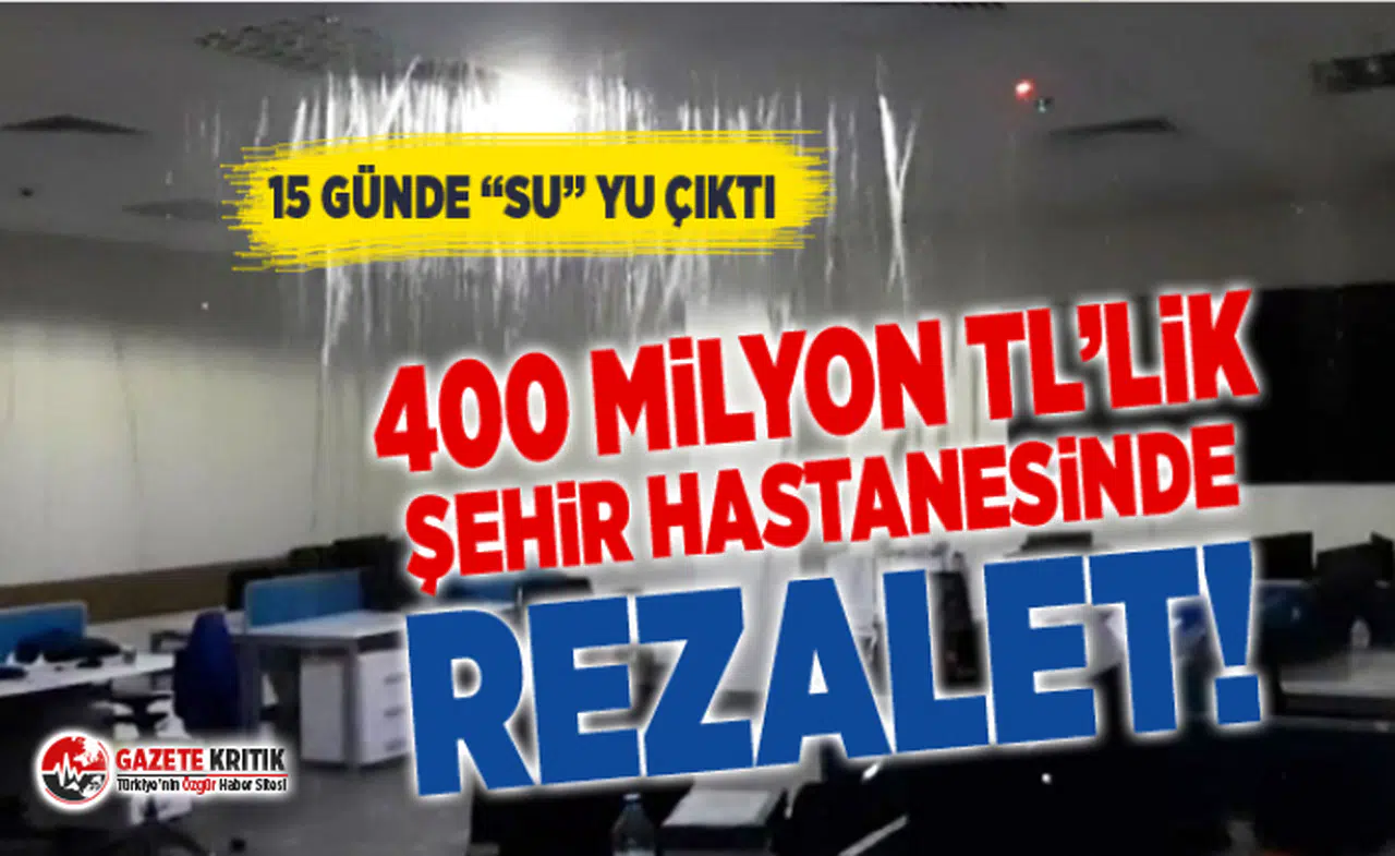 Yeni açılan milyon dolarlık Bursa Şehir Hastanesi'ni su bastı