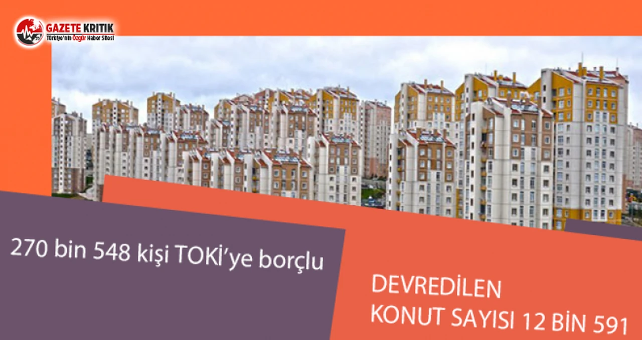 270 bin 548 kişi TOKİ’ye borçlu