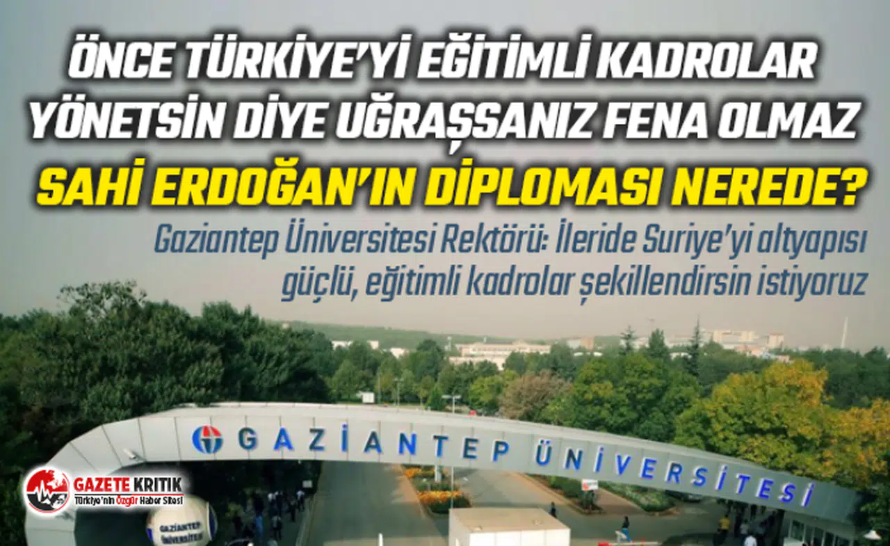 Gaziantep Üniversitesi Rektörü: İleride Suriye’yi altyapısı güçlü, eğitimli kadrolar şekillendirsin istiyoruz