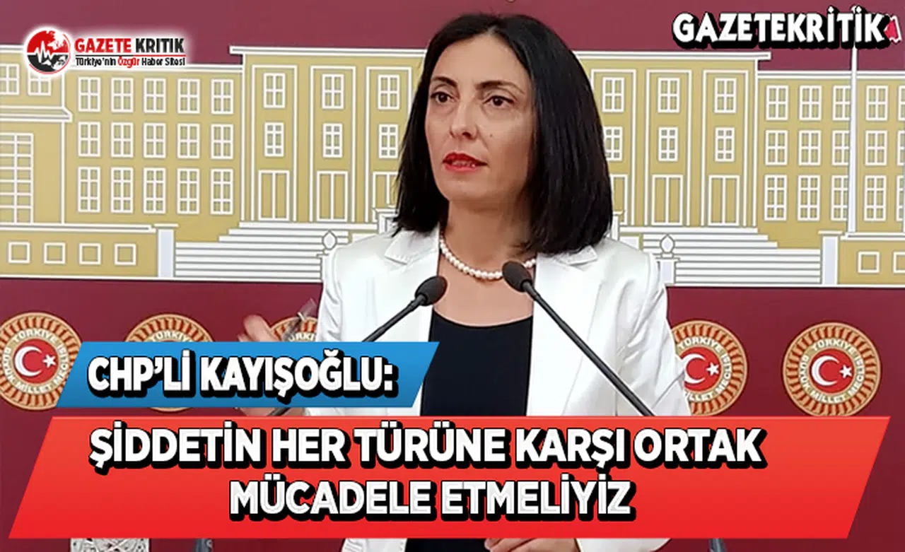 CHP'li Kayışoğlu: Şiddetin Her Türüne Karşı Ortak Mücadele Etmeliyiz