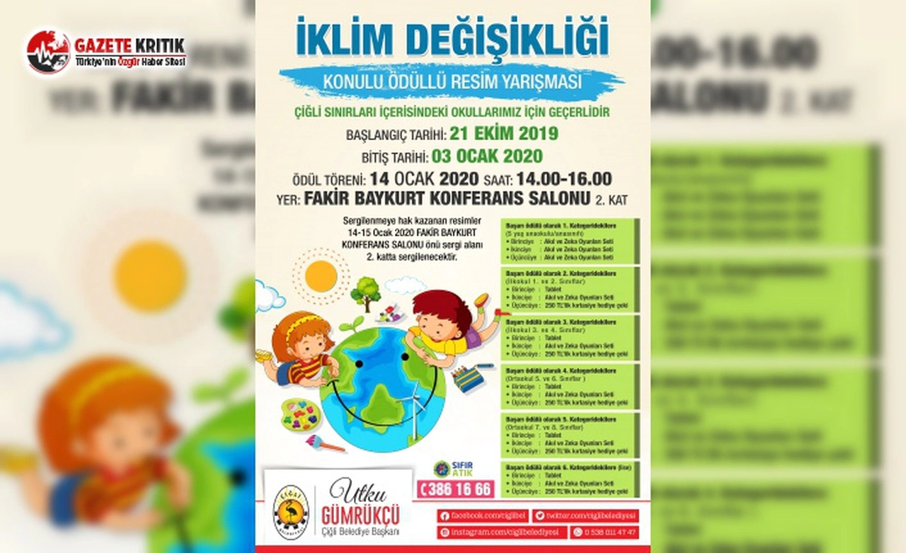 Çiğli Belediyesi, İklim Değişikliğine Dikkat Çekmek için Yarışma Düzenliyor