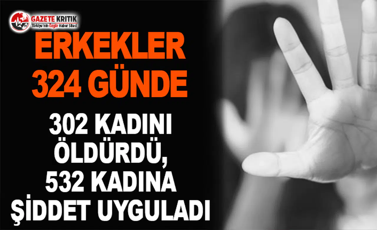 Erkekler, 324 Günde 302 Kadını Öldürdü, 532 Kadına Şiddet Uyguladı