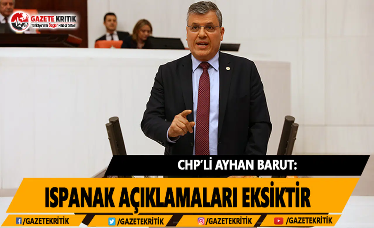 Ispanak Meclis Gündeminde! CHP'li Barut: Gıda Güvenliği Beka Sorunu Haline Geldi