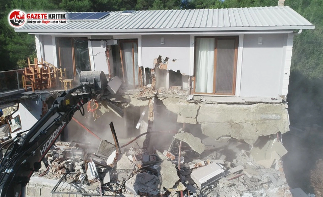 İzmir’in Saklı Cennetindeki Kaçak Villalara Yıkım Şoku