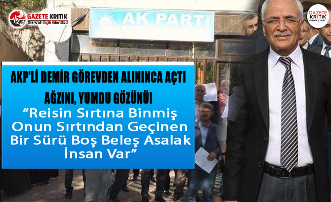 “Reisin Sırtına Binmiş Onun Sırtından Geçinen Bir Sürü Boş Beleş Asalak İnsan Var”