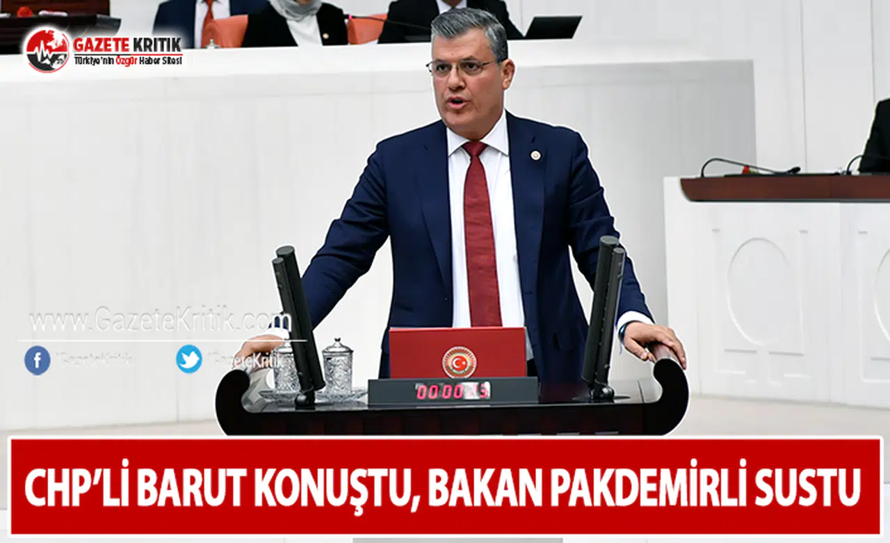 CHP'li Barut Konuştu, Bakan Pakdemirli Sustu