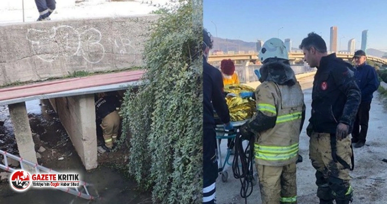 Dereye düşen 65 yaşındaki adamı itfaiye kurtardı