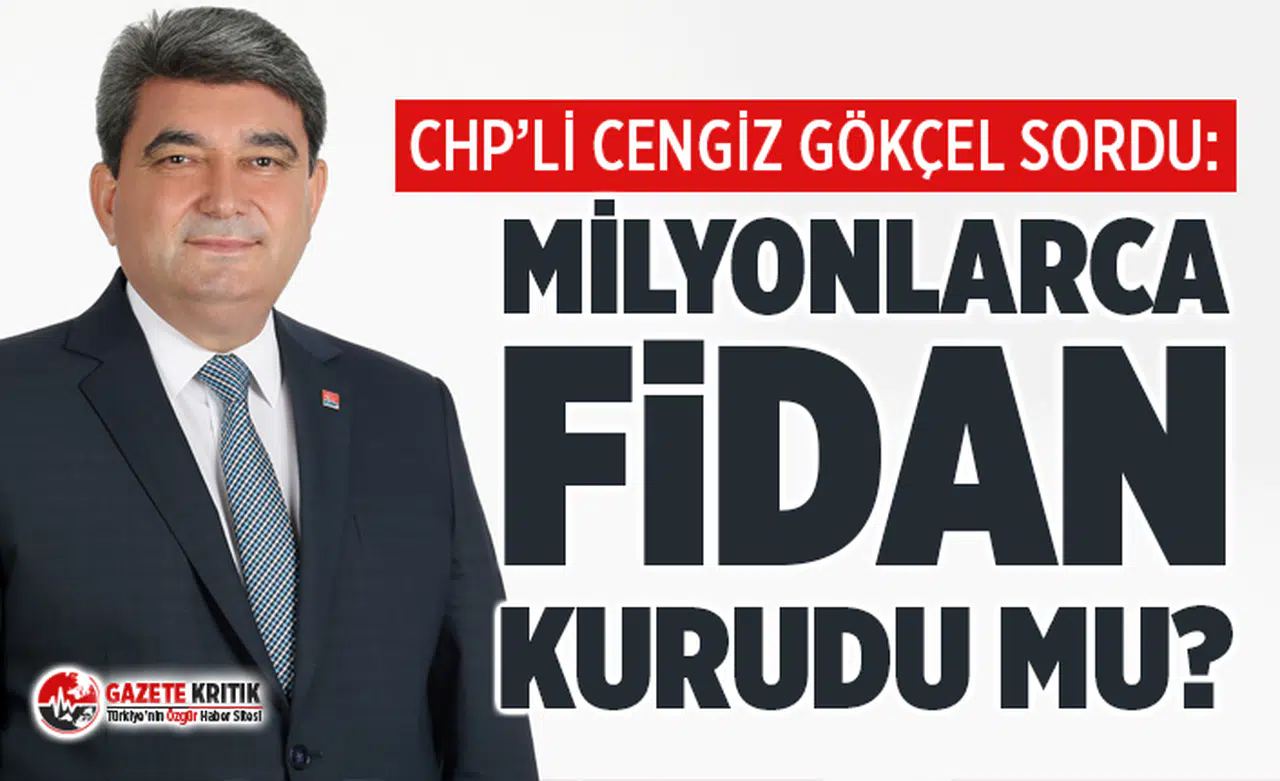 CHP’Lİ GÖKÇEL: MİLYONLARCA FİDAN KURUDU MU?