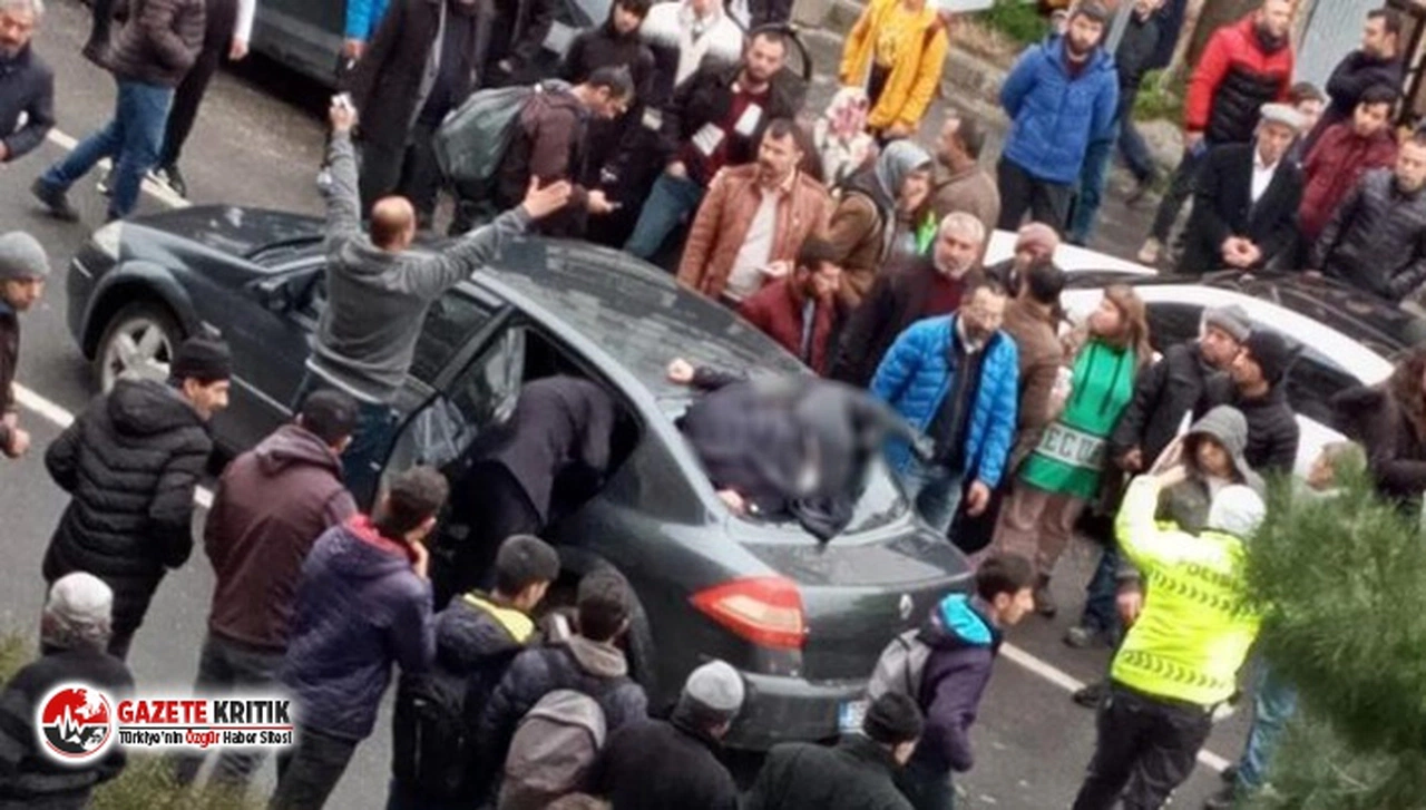 Akılalmaz kaza: Arka camdan içeri girdi!