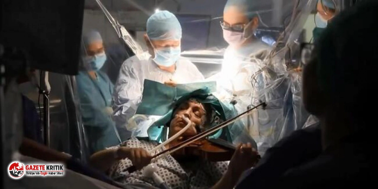 Dünya bu anları konuşuyor: Beyin ameliyatı olurken keman çaldı