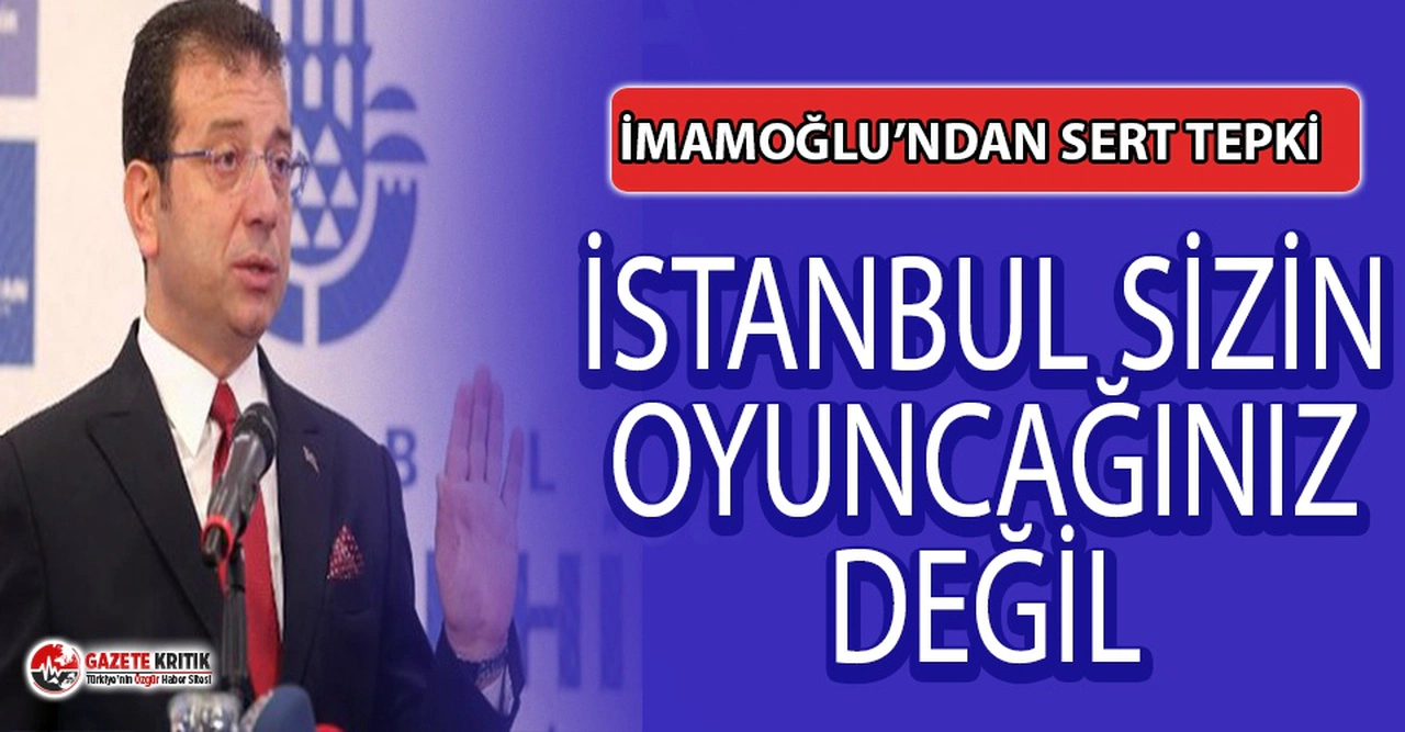 İmamoğlu'ndan UKOME için getirilen düzenlemeye tepki: İstanbul sizin oyuncağınız değil