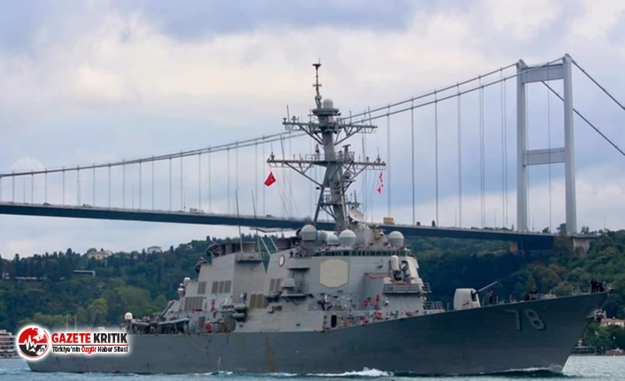 ABD savaş gemisi İstanbul Boğazı'ndan geçti