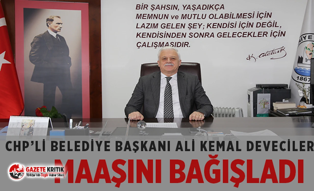 CHP'li Belediye Başkanı maaşını salgın yardım kampanyasına bağışladı