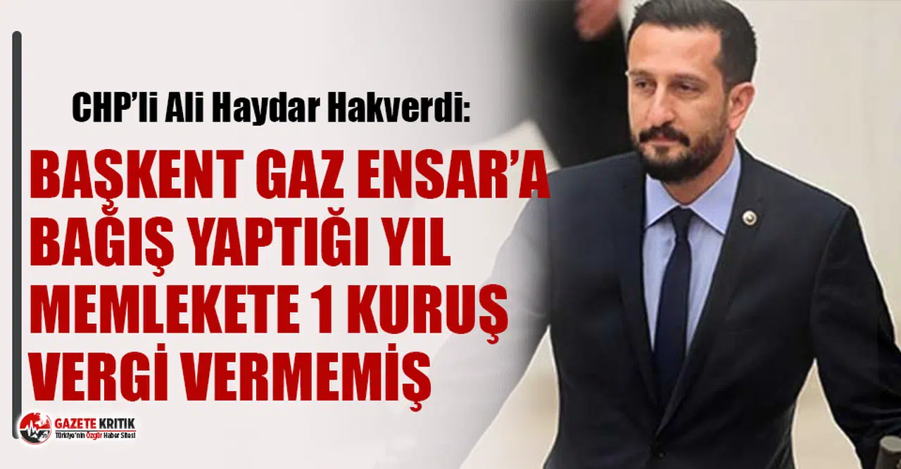 CHP’li Hakverdi:  Erdoğan’dan arkadaş kıyağı