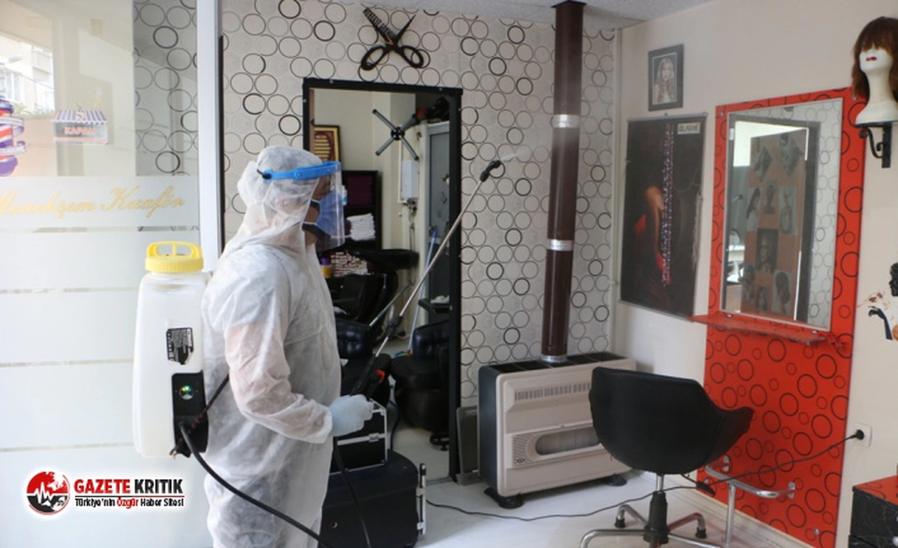 Kartal Belediyesi, Bugün İtibari ile Açılan Berber ve Kuaförleri Dezenfekte Etti