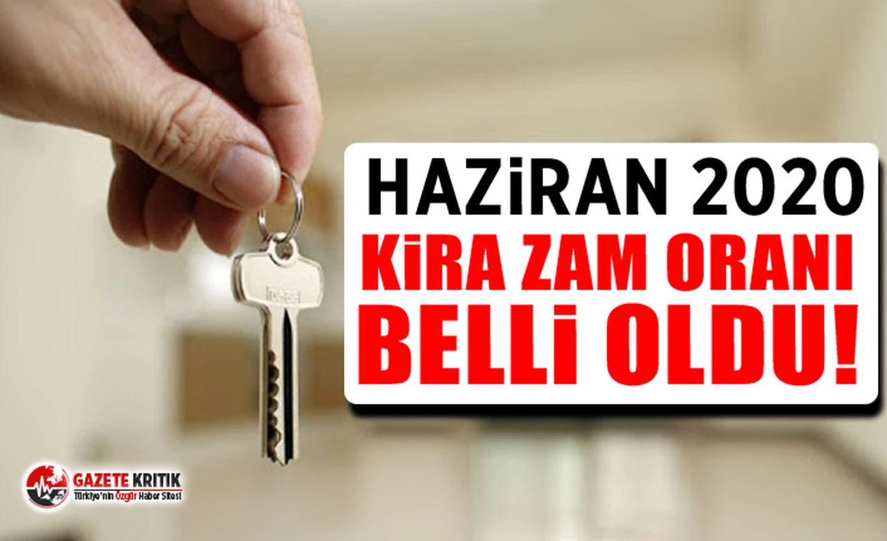 Haziran 2020 kira zam oranı belli oldu!