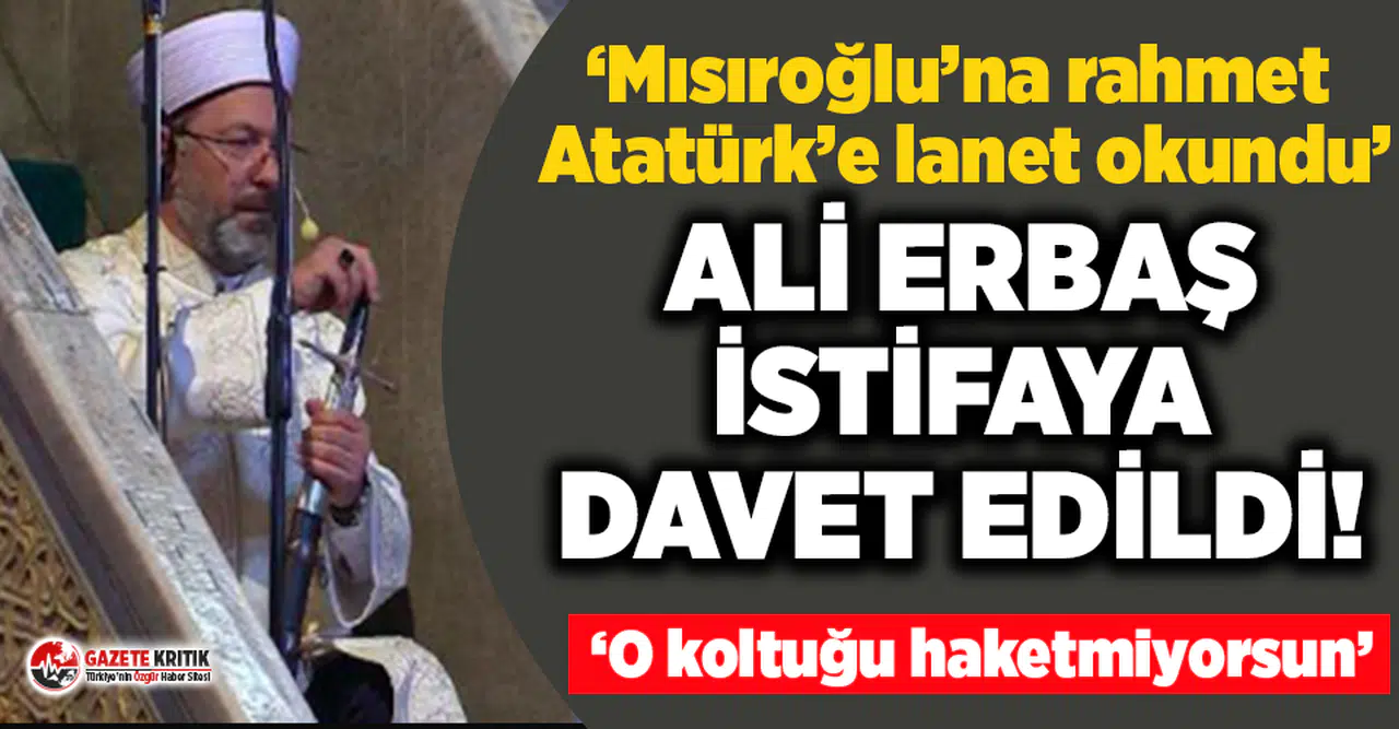 Ali Erbaş istifaya davet edildi: ' Halka yalan söyledin'