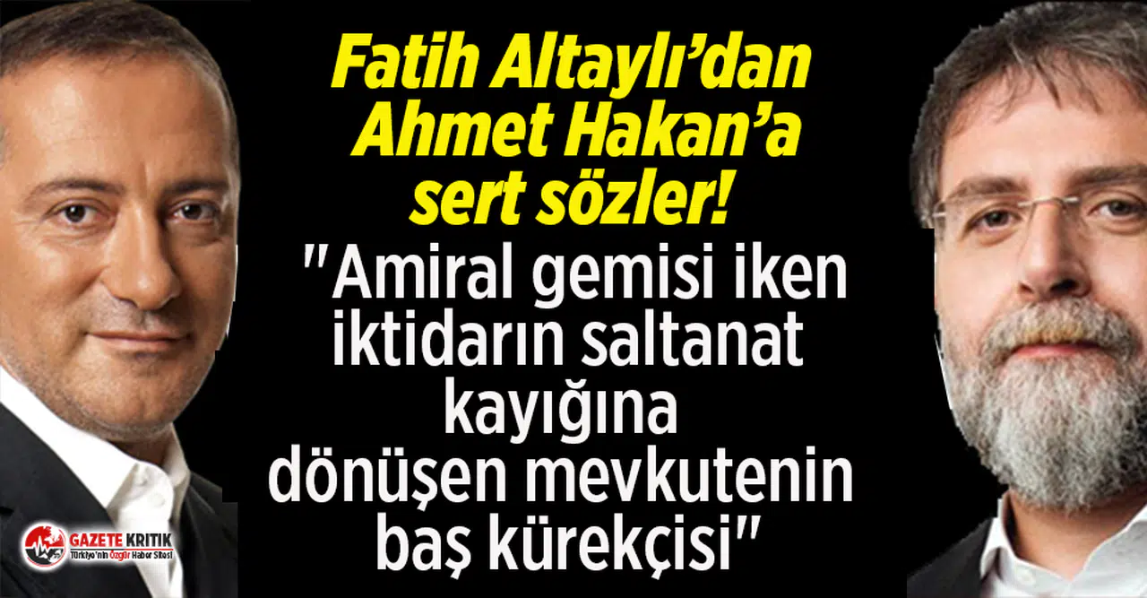 Fatih Altaylı'dan Ahmet Hakan'a çok sert sözler!