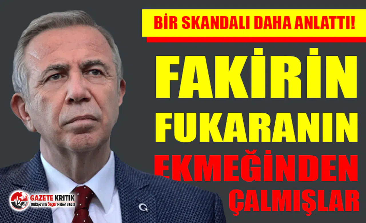 Mansur Yavaş, AKP dönemindeki bir skandalı daha açıkladı!