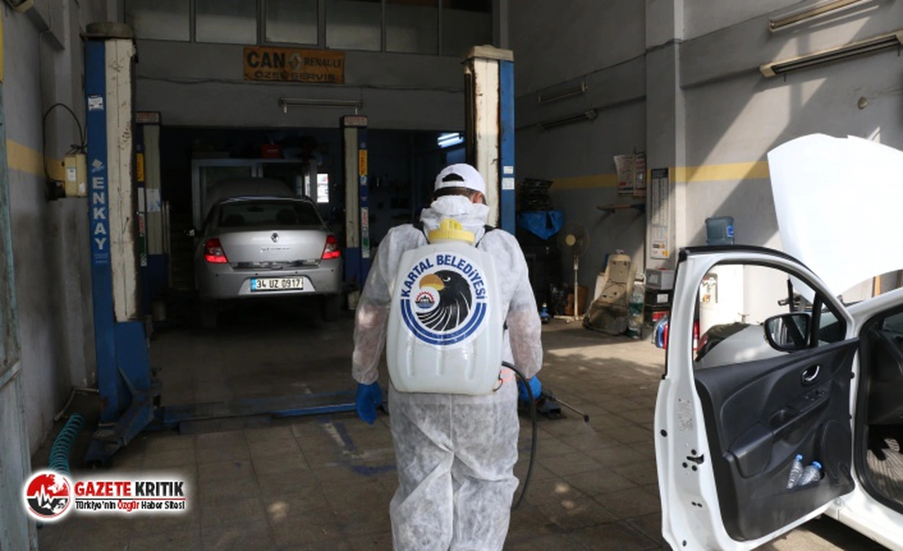 Kartal Belediyesi Dezenfekte Çalışmalarına Devam Ediyor