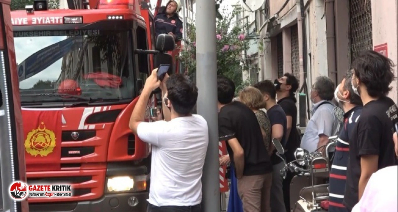 Şişli'de yangın paniği, vatandaşlar sokağa döküldü