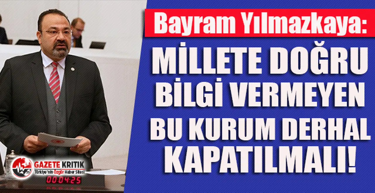 Bayram Yılmazkaya'dan TÜİK’in her şeyi güllük gülistanlıkmış gibi göstermesine sert tepki!
