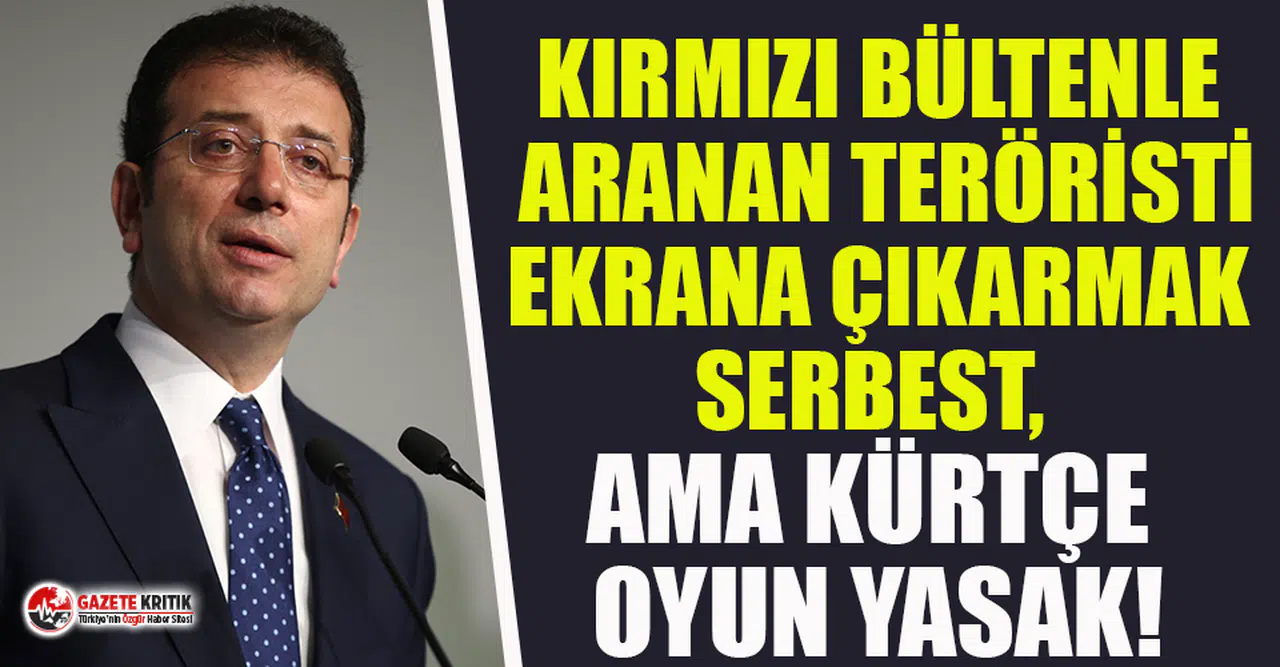 İBB Başkanı Ekrem İmamoğlu'ndan 'Kürtçe oyuna yasak' yanıtı!