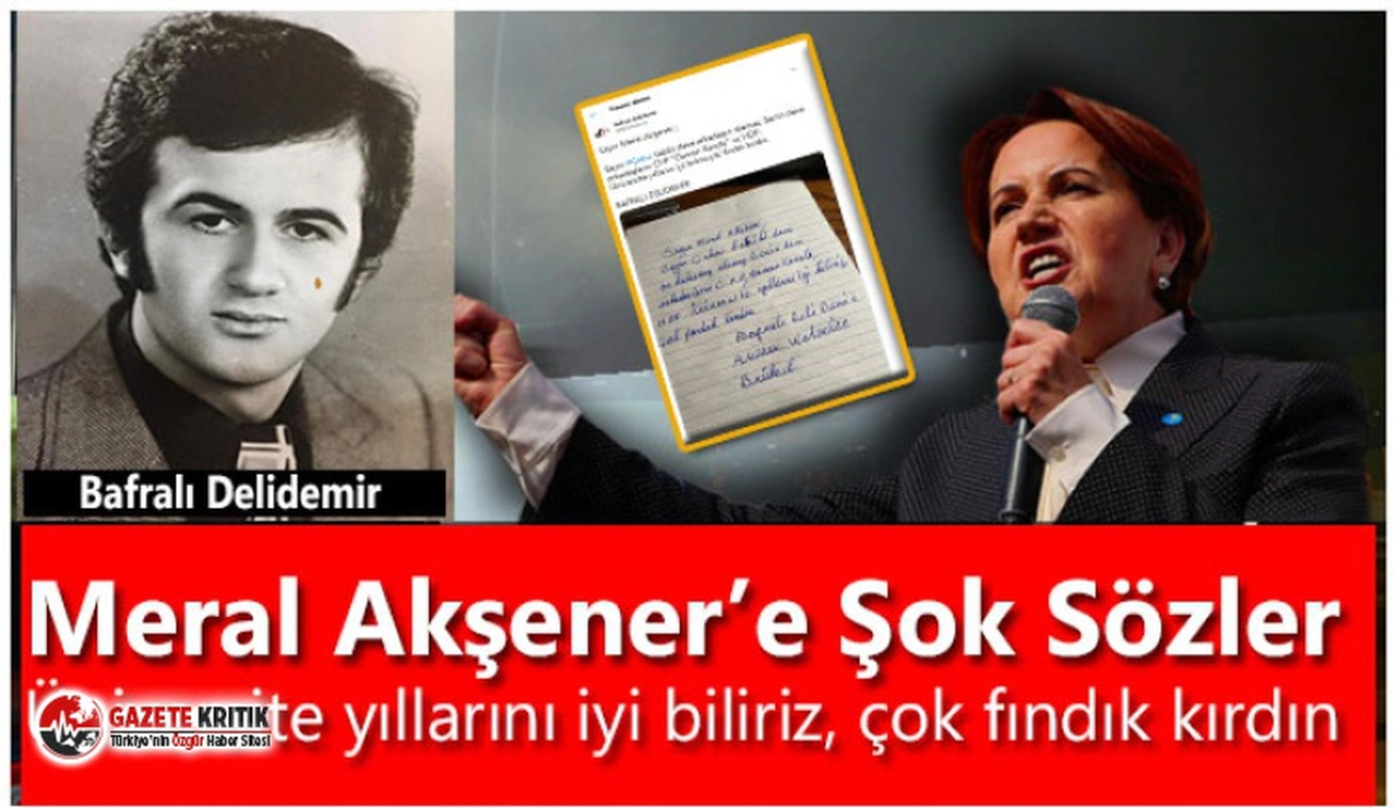 Meral Akşener’e şok sözler: Üniversite yıllarını iyi biliriz, çok fındık kırdın