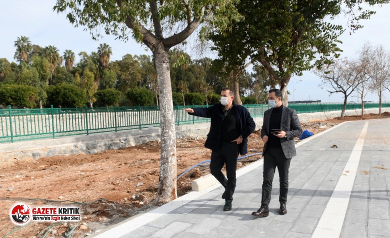 Başkan Özyiğit, yürüyüş ve bisiklet yolunda incelemelerde bulundu