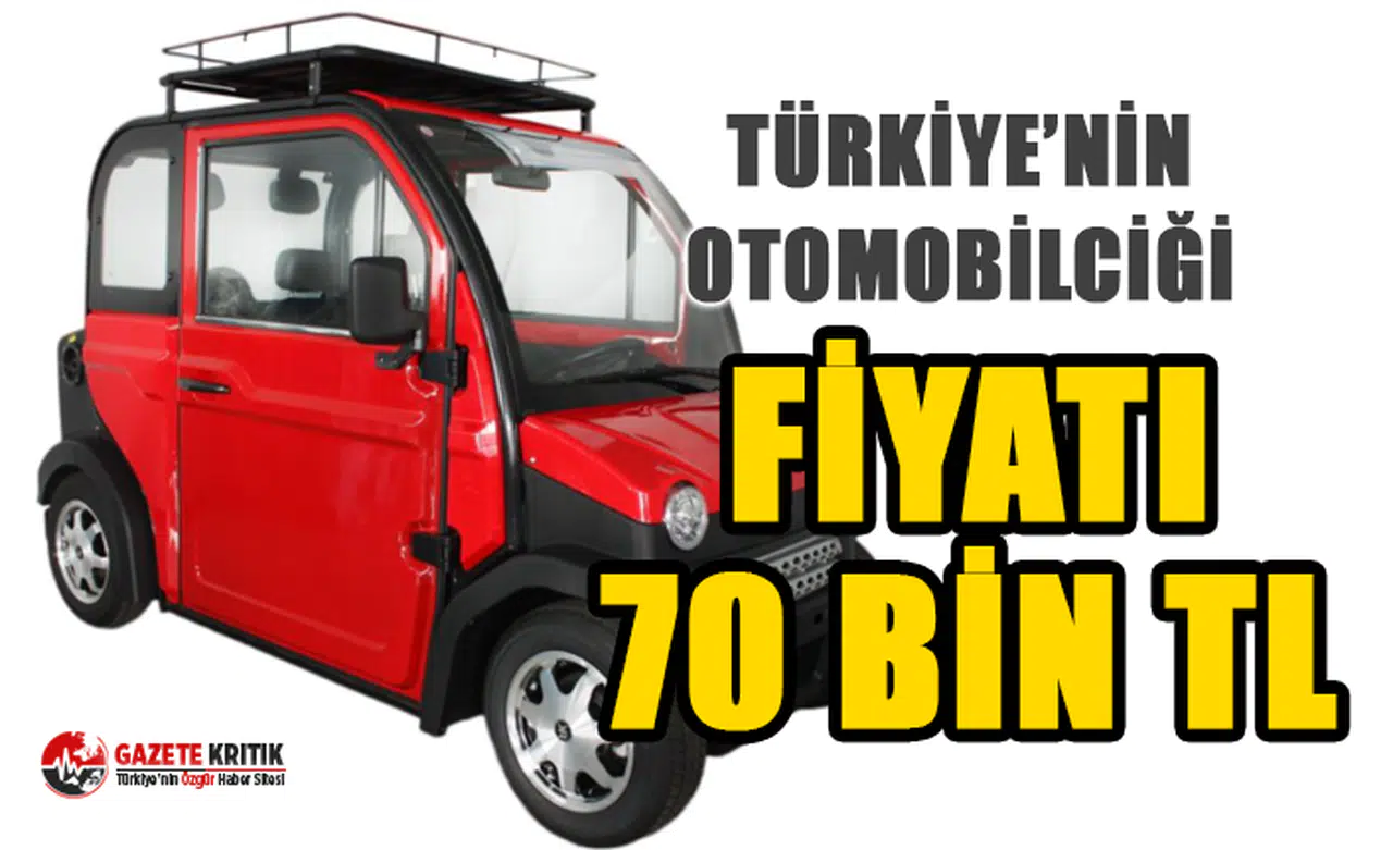 İşte Türkiye'nin 70 bin TL'lik sıfır km elektrikli arabacığı