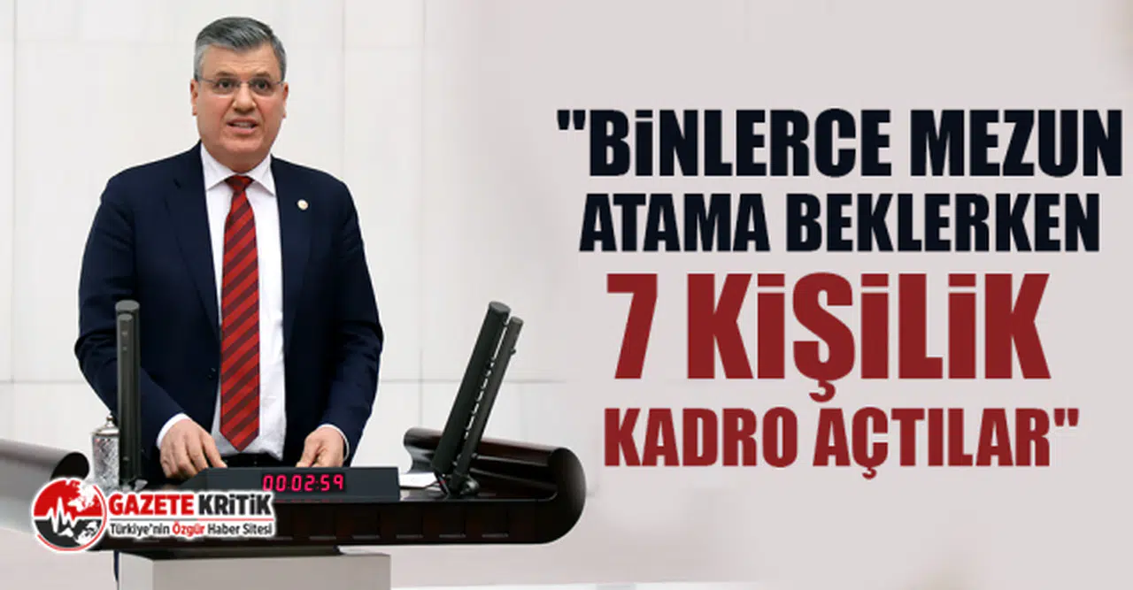 CHP'li Ayhan Barut, Diş Protez Bölümü mezunlarını meclis gündemine taşıdı