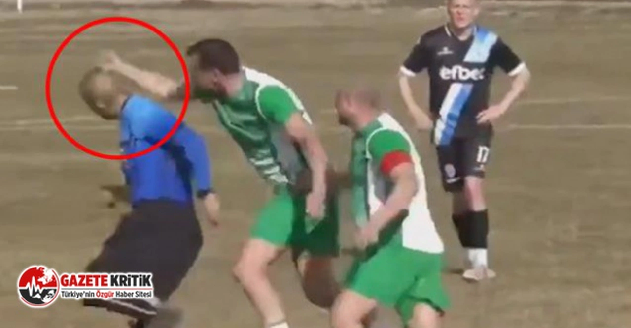 Sahada saldırıya uğrayan hakem canını zor kurtardı