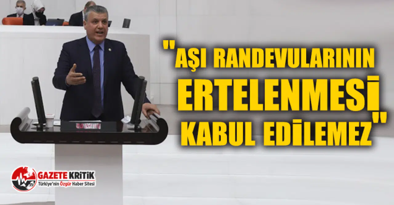 CHP'li Ayhan Barut, aşı sorununu Meclis gündemine taşıdı