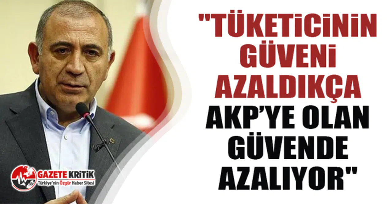 CHP'li Tekin, "Tüketicinin güveni azaldıkça AKP’ye olan güvende azalıyor"