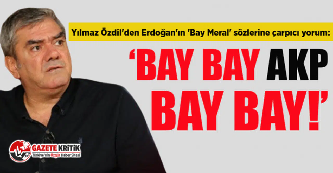 Yılmaz Özdil'den Erdoğan'ın 'Bay Meral' sözlerine çok çarpıcı yorum