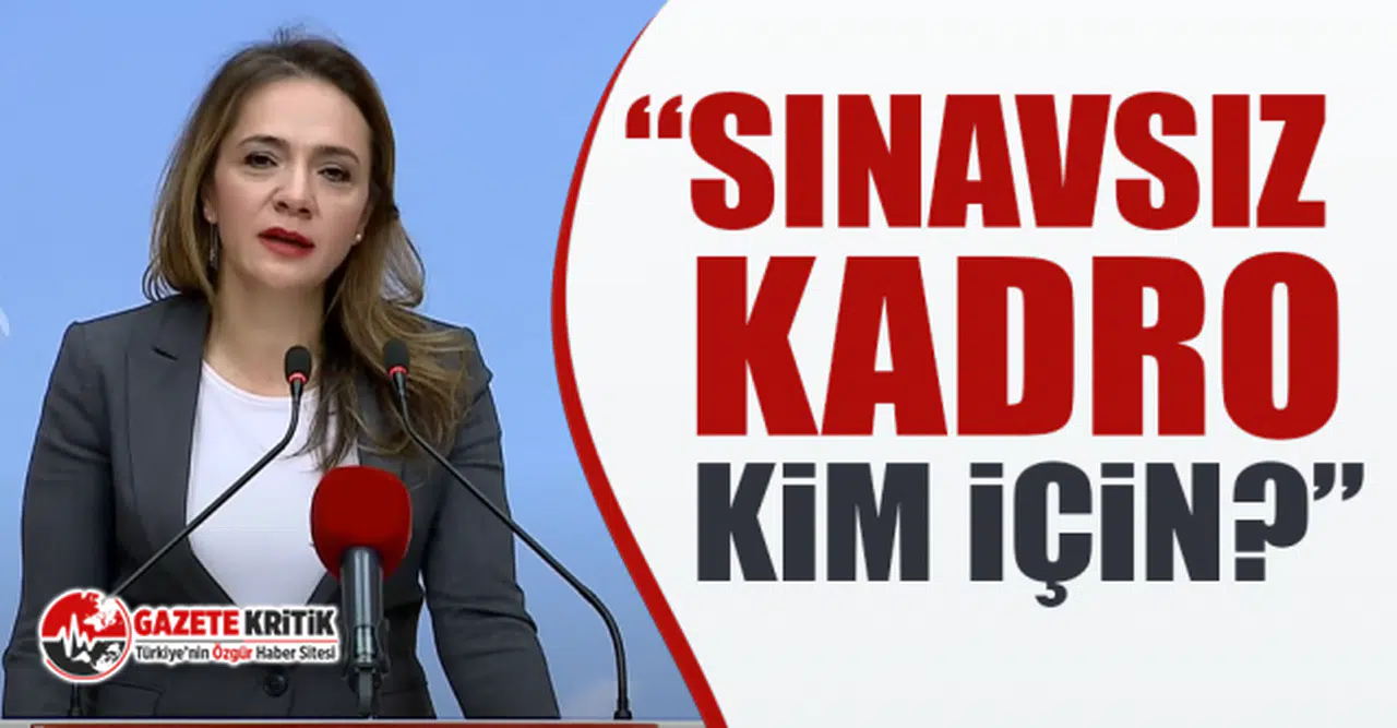 CHP'li Gamze Akkuş İlgezdi: Sınavsız kadro kim için?