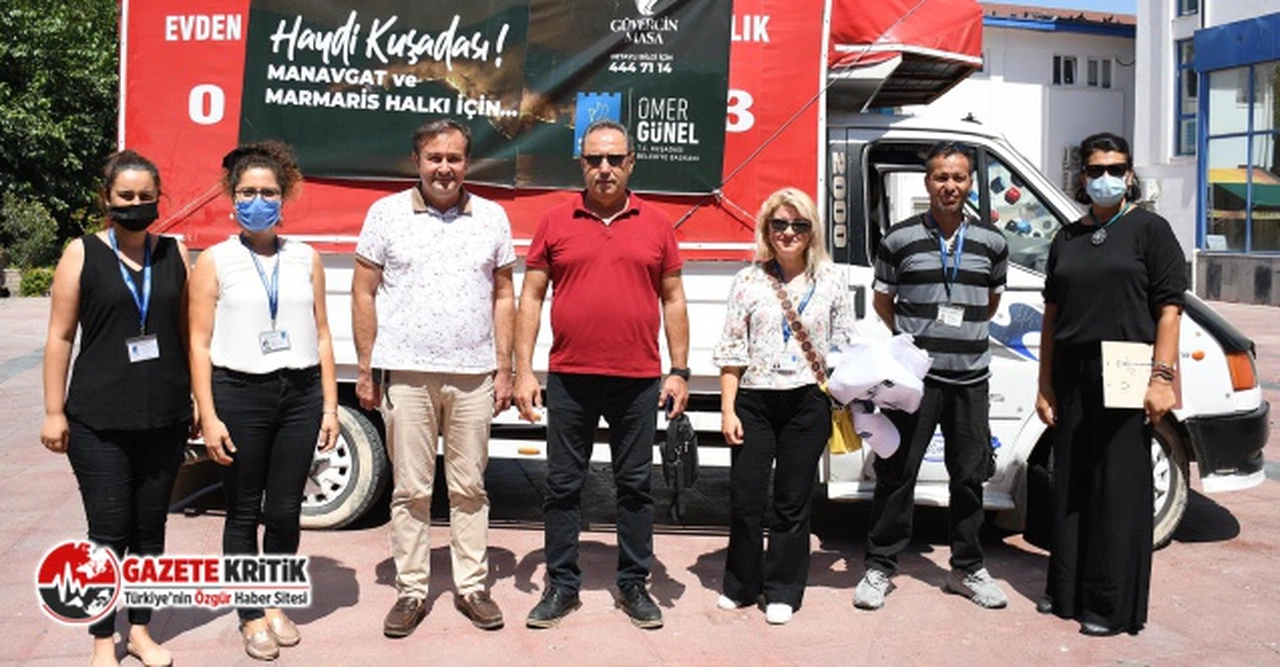 Yangın Bölgeleri İçin Başlatılan Kampanyaya Kuşadalılardan Yardım Yağdı